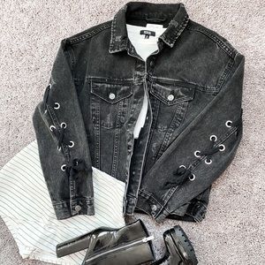 RD style Dark Acid Wash Denim Jacket